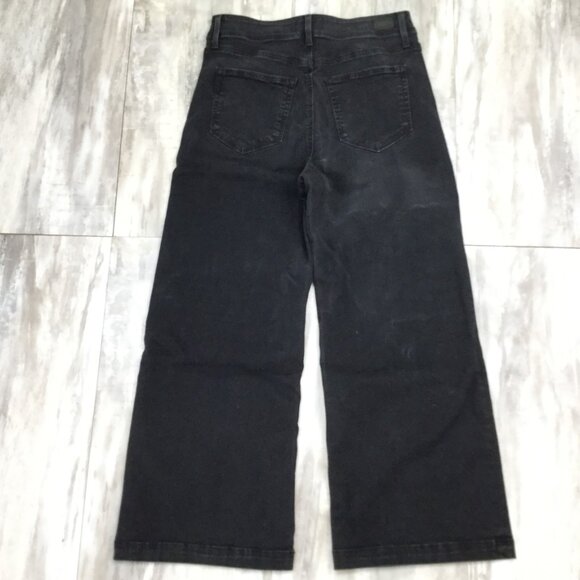 Paige Anessa High-Rise Wide-Leg Cropped Black Jean 30 - Picture 6 of 10